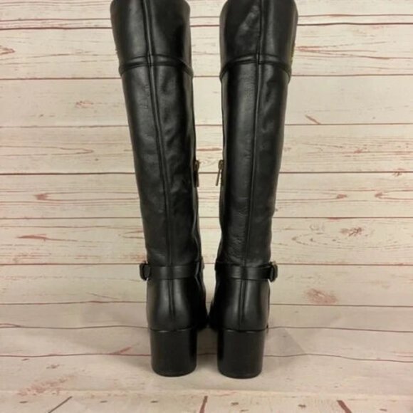 Coach Sapphire Tall Black Leather Riding Boots Size 6.5 Excellent condition - Picture 2 of 7
